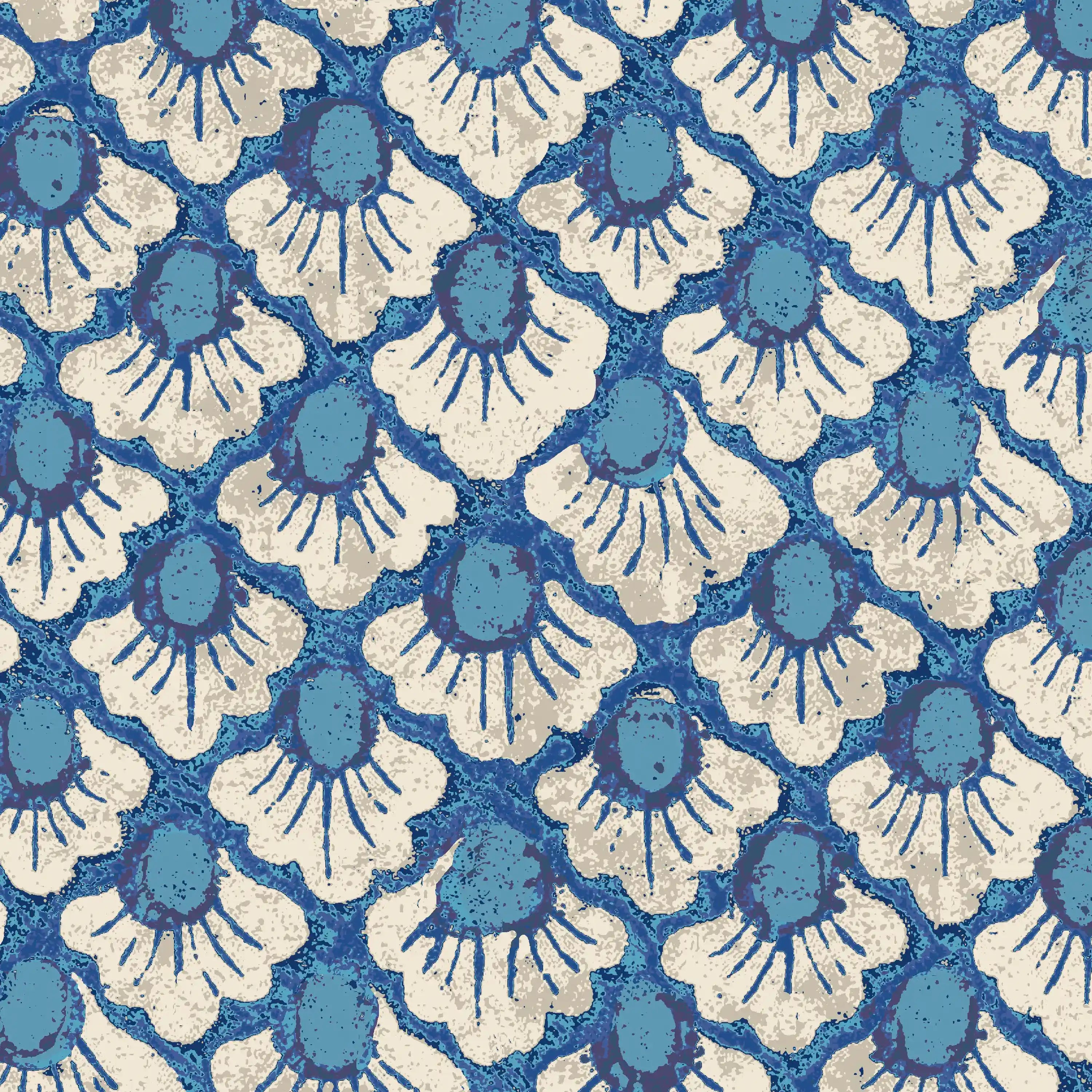 PETAL Indigo // wallpaper – Meredith House Ltd